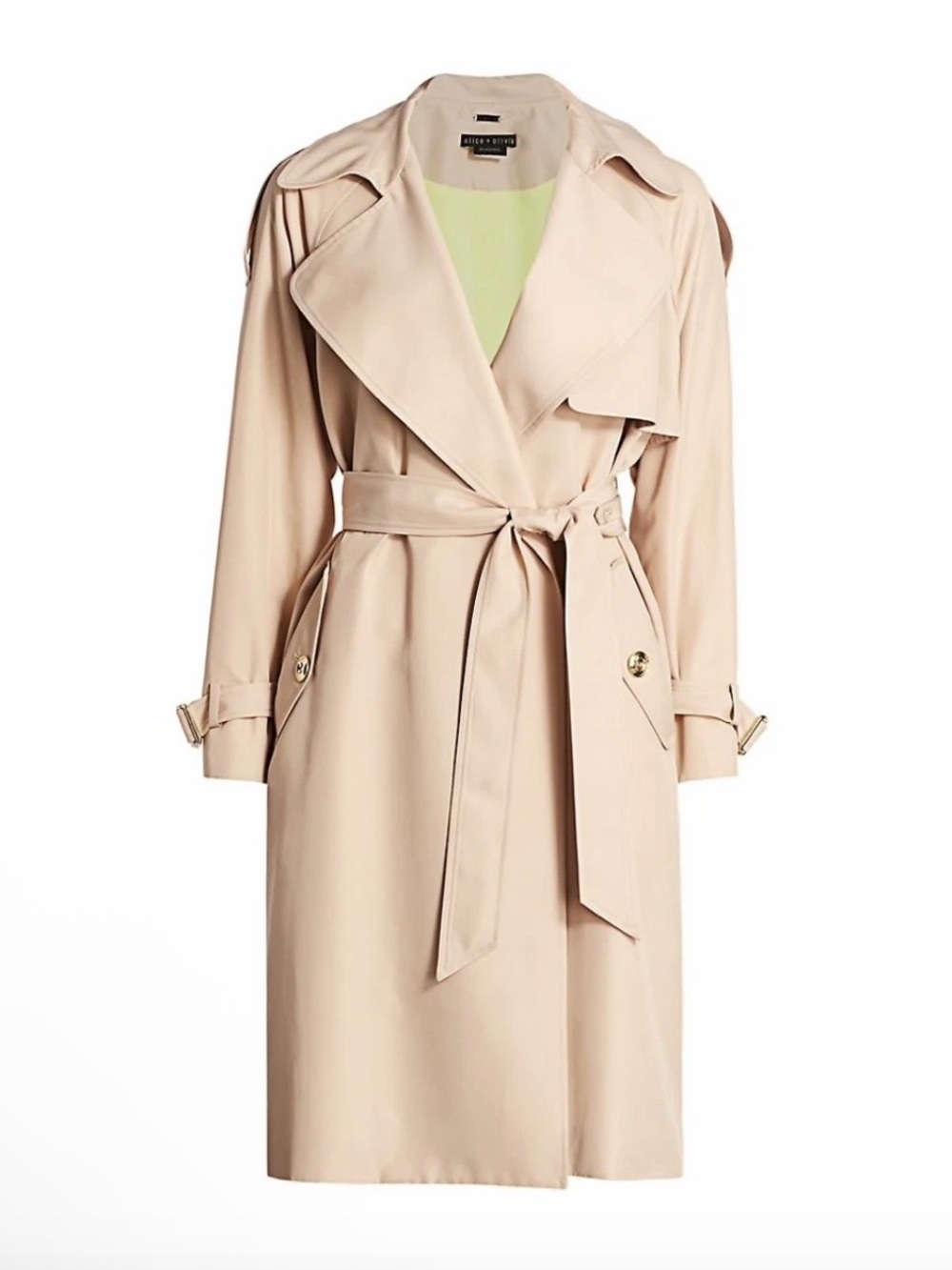 Alice + Olivia Blush Tan Trench Coat